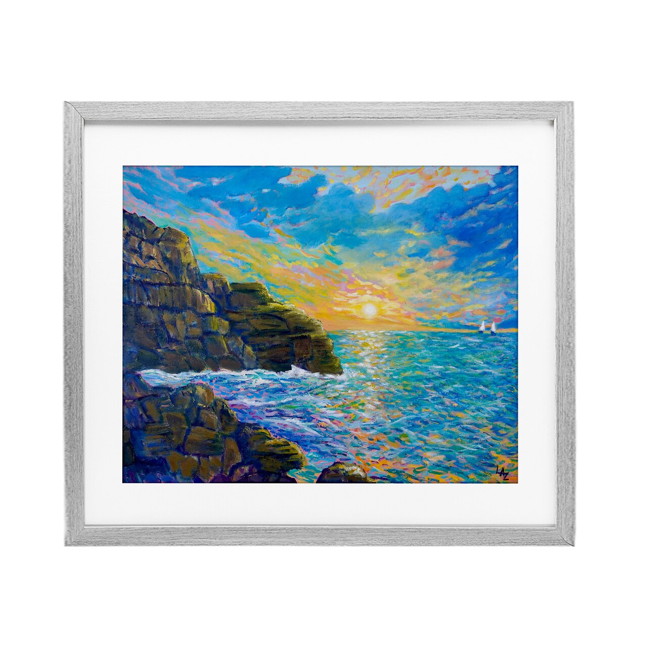 Stupell Industries Reflections Of The Sea Framed Print Under Glass, design by Lee Ann Zirbes